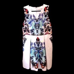 Fit & Flare Floral Scuba Midi Dress With Pockets, Size 20 by Corey Lynn Calter
